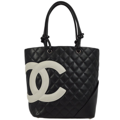 Chanel Cambon Calfskin Black Tote Style 4