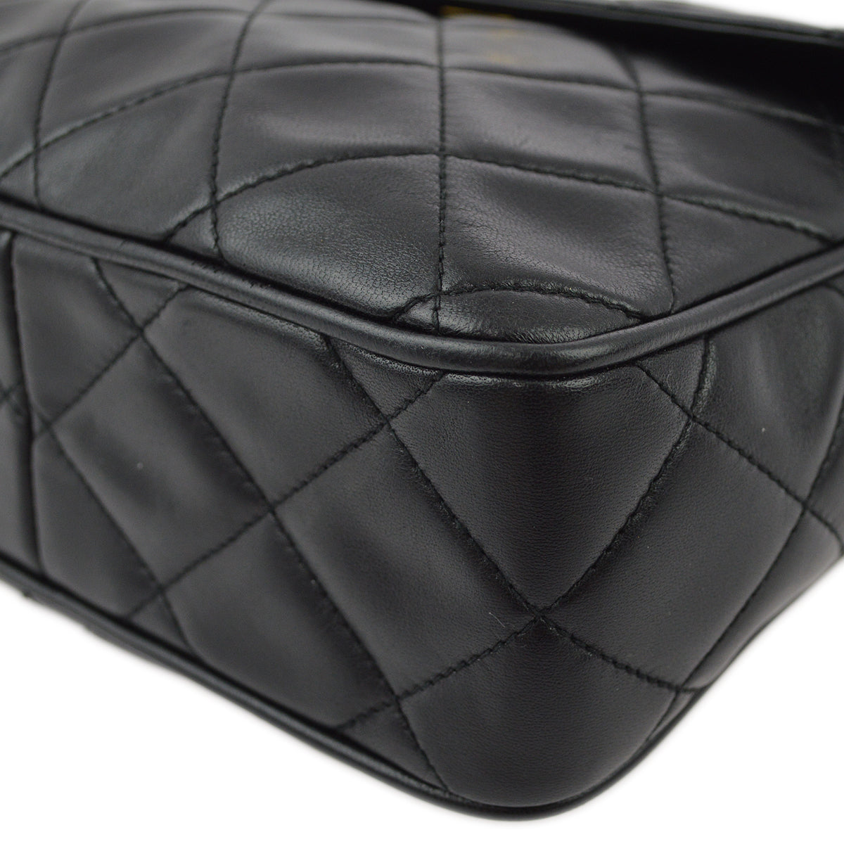 Chanel Lambskin Black Chain Shoulder Bag