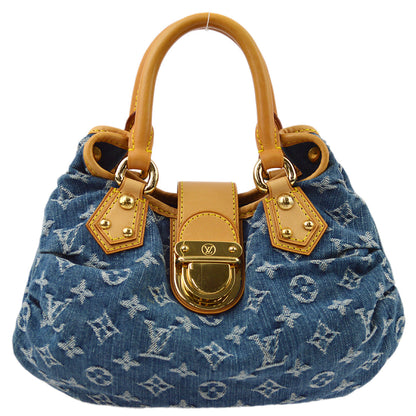 Louis Vuitton 2005 Blue Monogram Denim Pleaty Handbag M95020