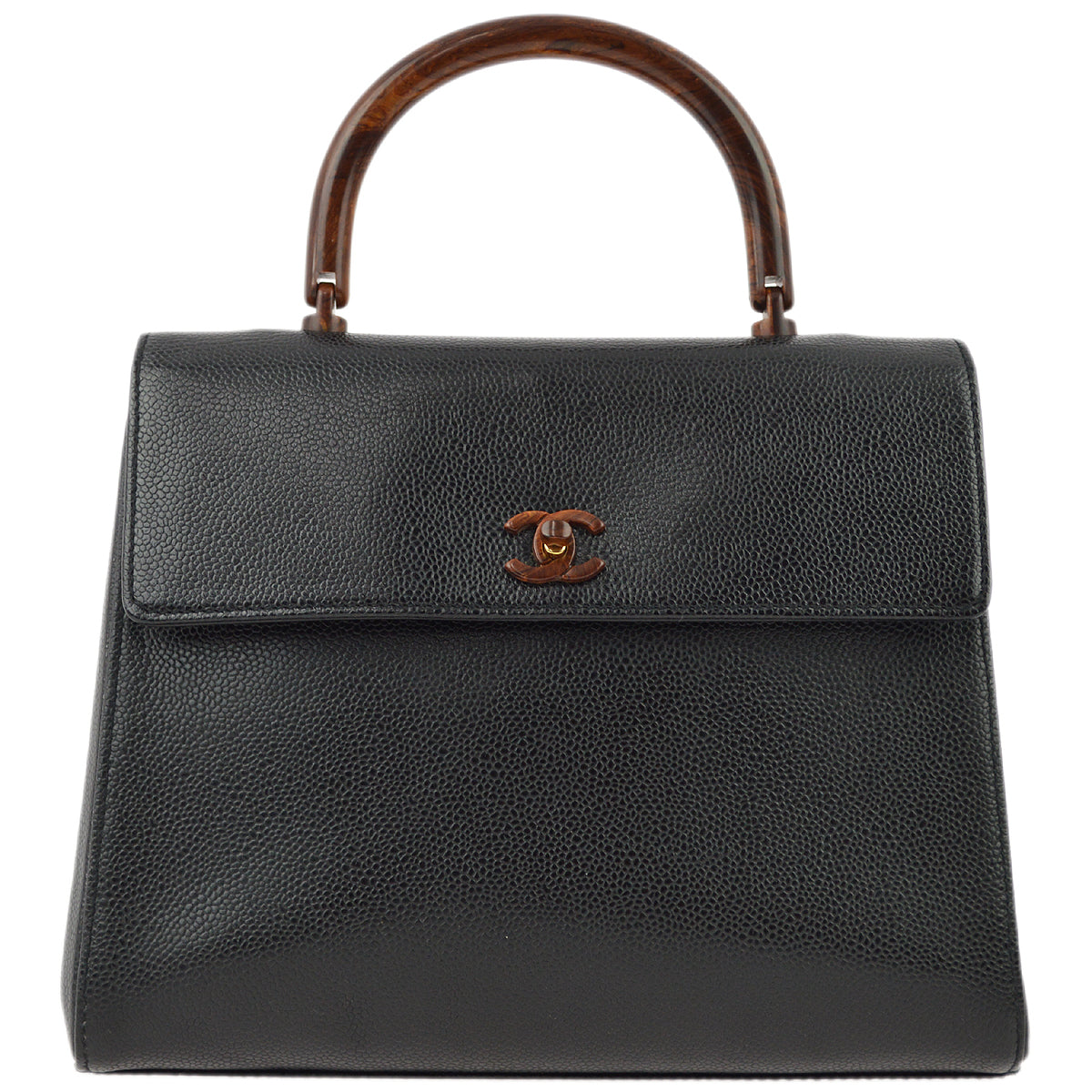 Chanel Kelly Caviar Black Handbag