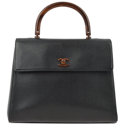 Chanel Kelly Caviar Black Handbag