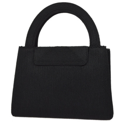 Chanel Black Canvas Braid Handbag