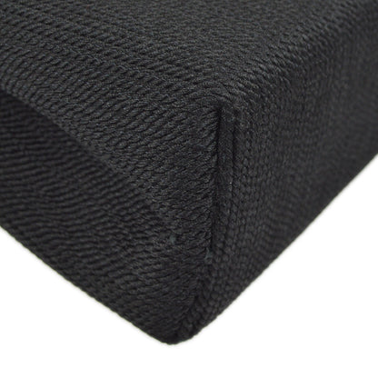 Chanel Black Canvas Braid Handbag