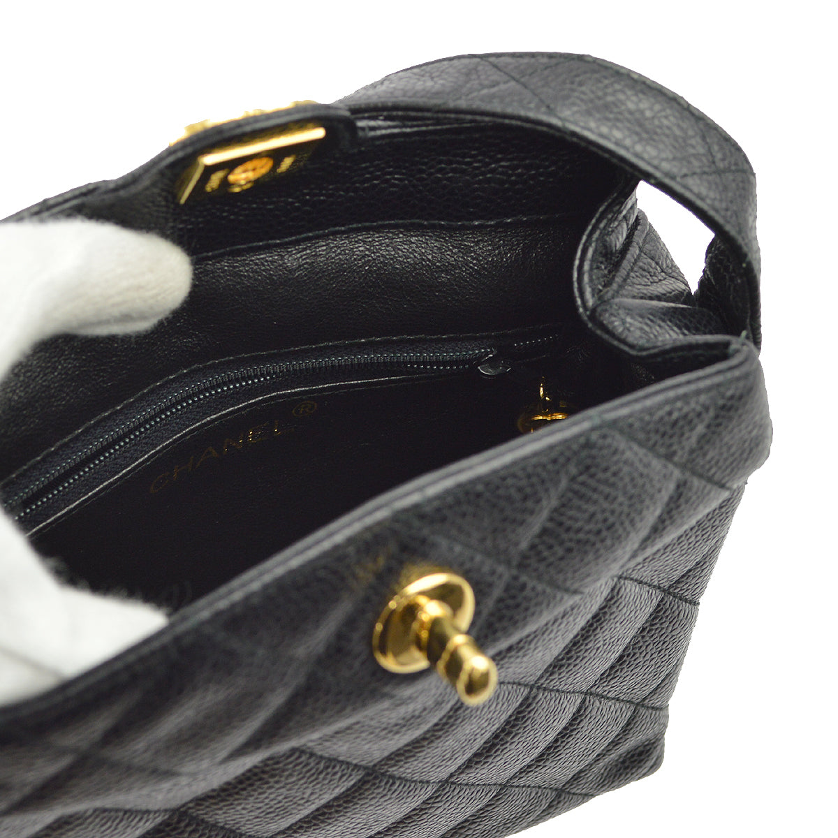 Chanel Caviar Black Shoulder Bag Style 7