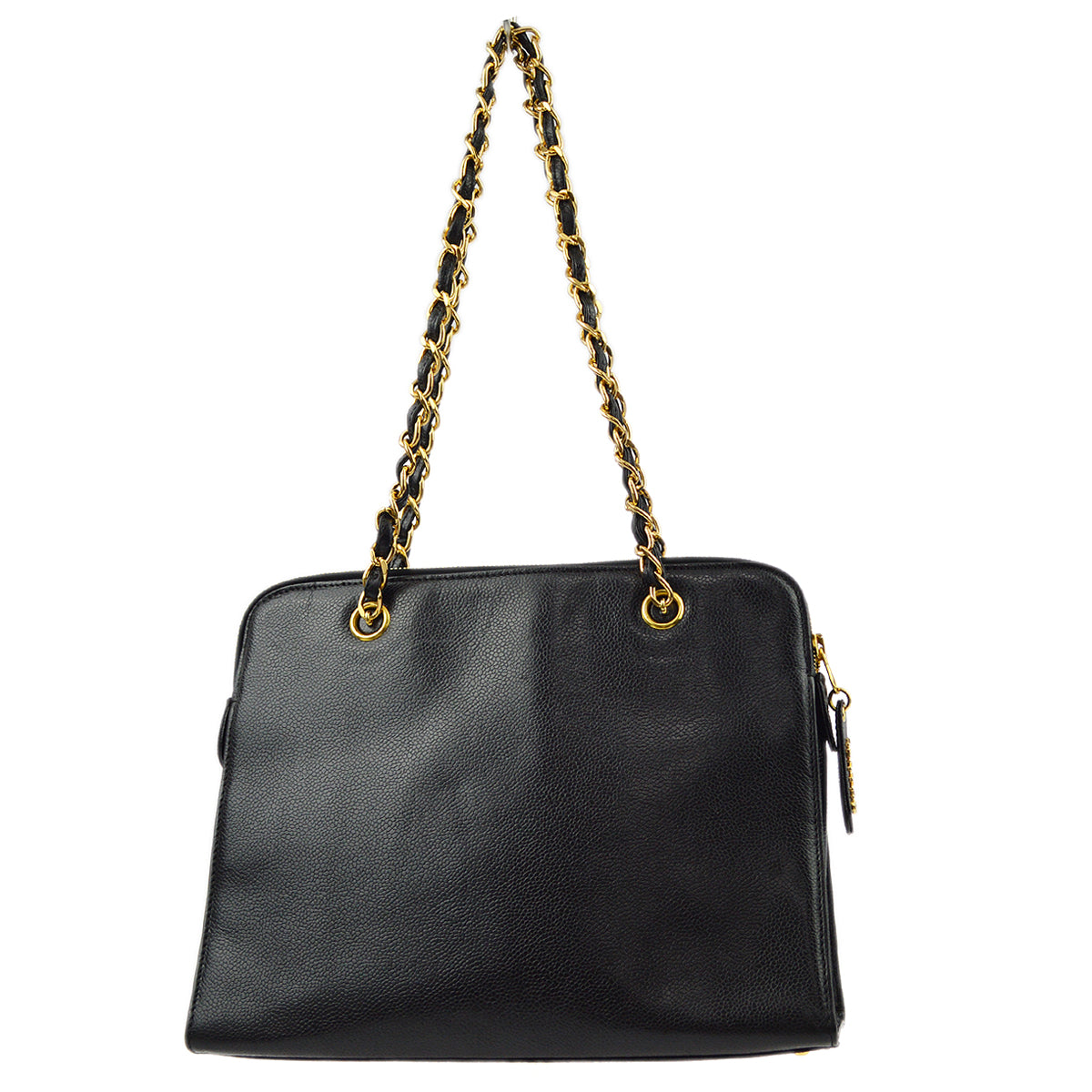Chanel Caviar Black Chain Tote Style