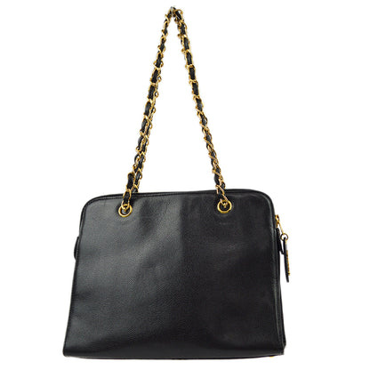 Chanel Caviar Black Chain Tote Style