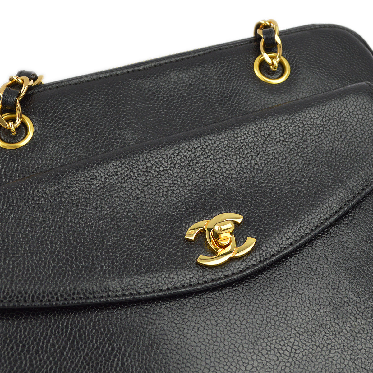 Chanel Caviar Black Chain Tote Style