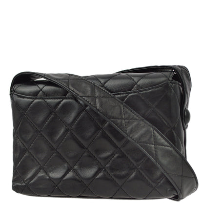 Chanel Black Lambskin Turnlock Shoulder Bag