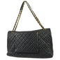 Chanel Black Calfskin XXL Single Flap Shoulder Bag