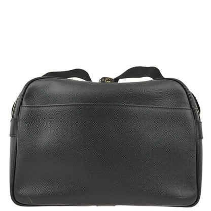 Louis Vuitton 2002 Black Taiga Reporter PM Shoulder Bag M30152