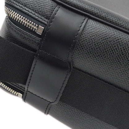 Louis Vuitton 2002 Black Taiga Reporter PM Shoulder Bag M30152