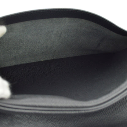 Louis Vuitton 2002 Black Taiga Reporter PM Shoulder Bag M30152