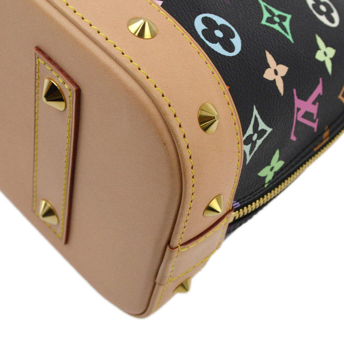 Louis Vuitton 2011 Black Monogram Multicolor Alma PM Handbag M40444