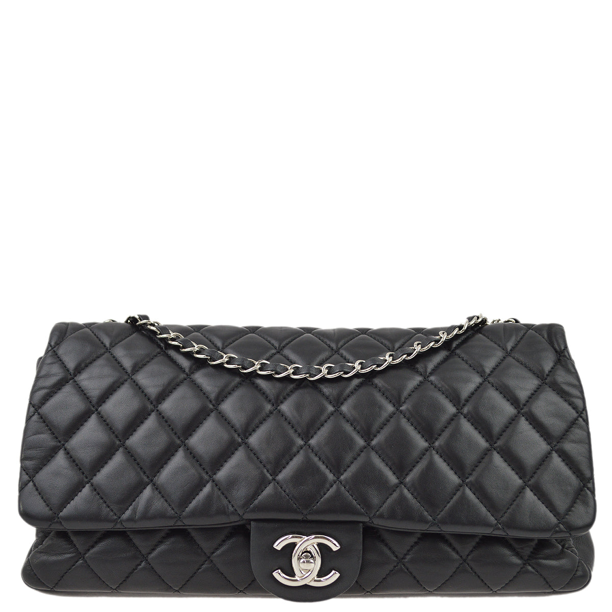 Chanel Flap Lambskin Black Shoulder Bag
