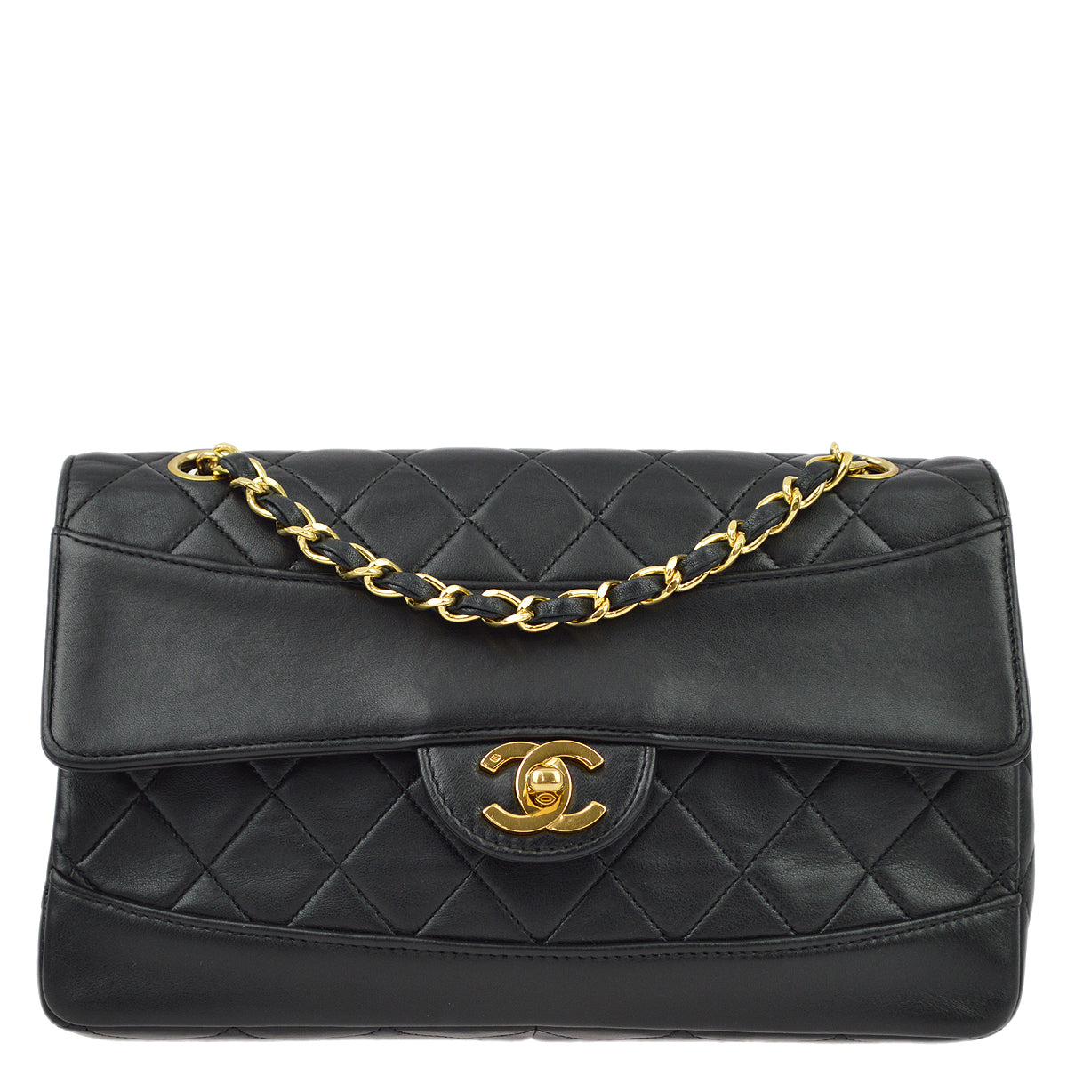Chanel Flap Lambskin Black Shoulder Bag Style 2
