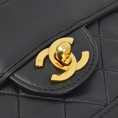 Chanel Flap Lambskin Black Shoulder Bag Style 2