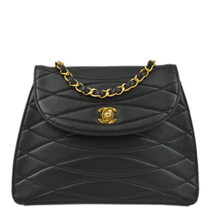 Chanel Flap Lambskin Black Shoulder Bag Style