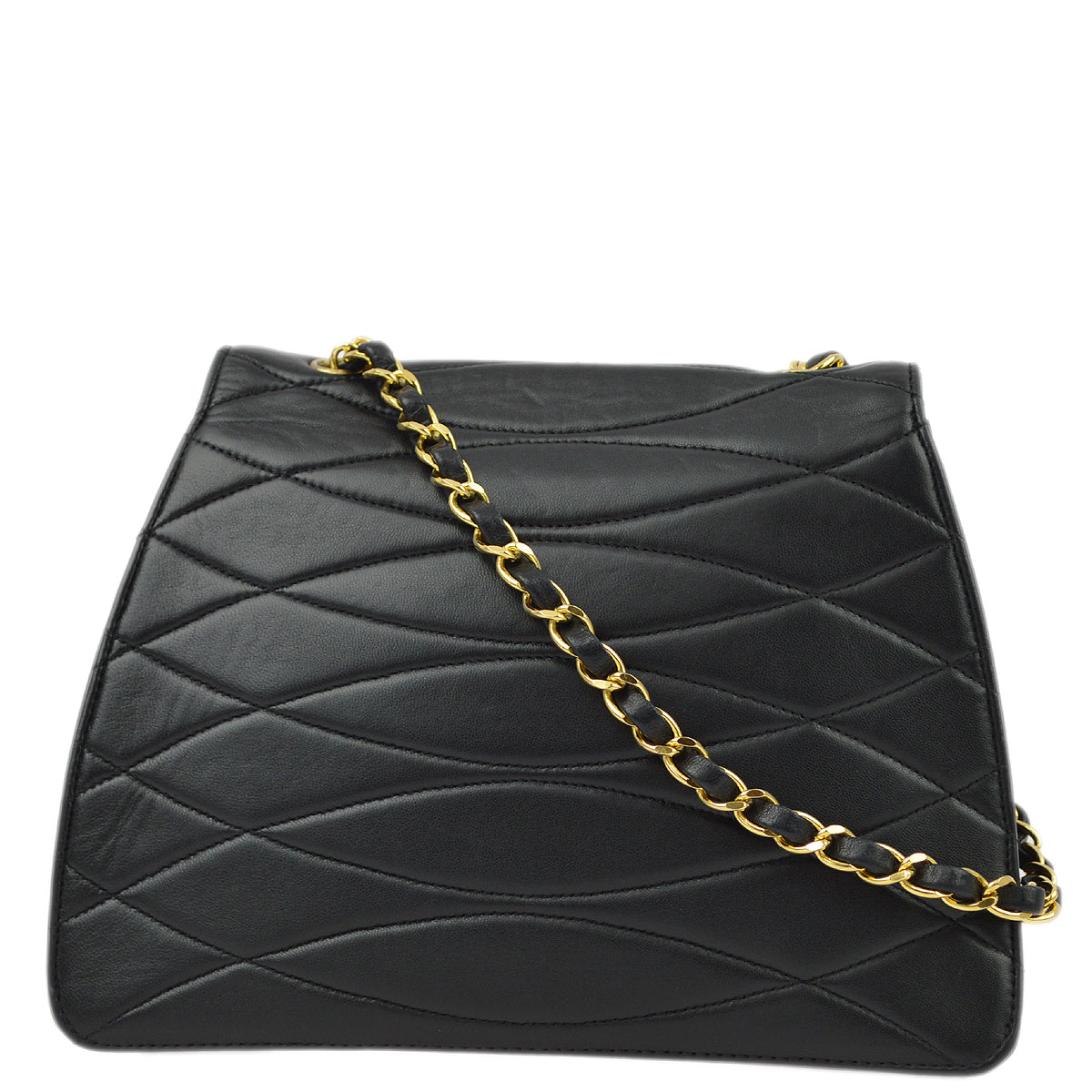 Chanel Flap Lambskin Black Shoulder Bag Style