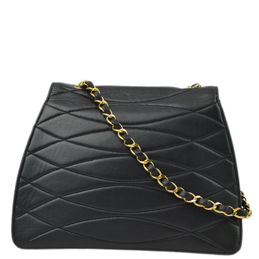 Chanel Flap Lambskin Black Shoulder Bag Style