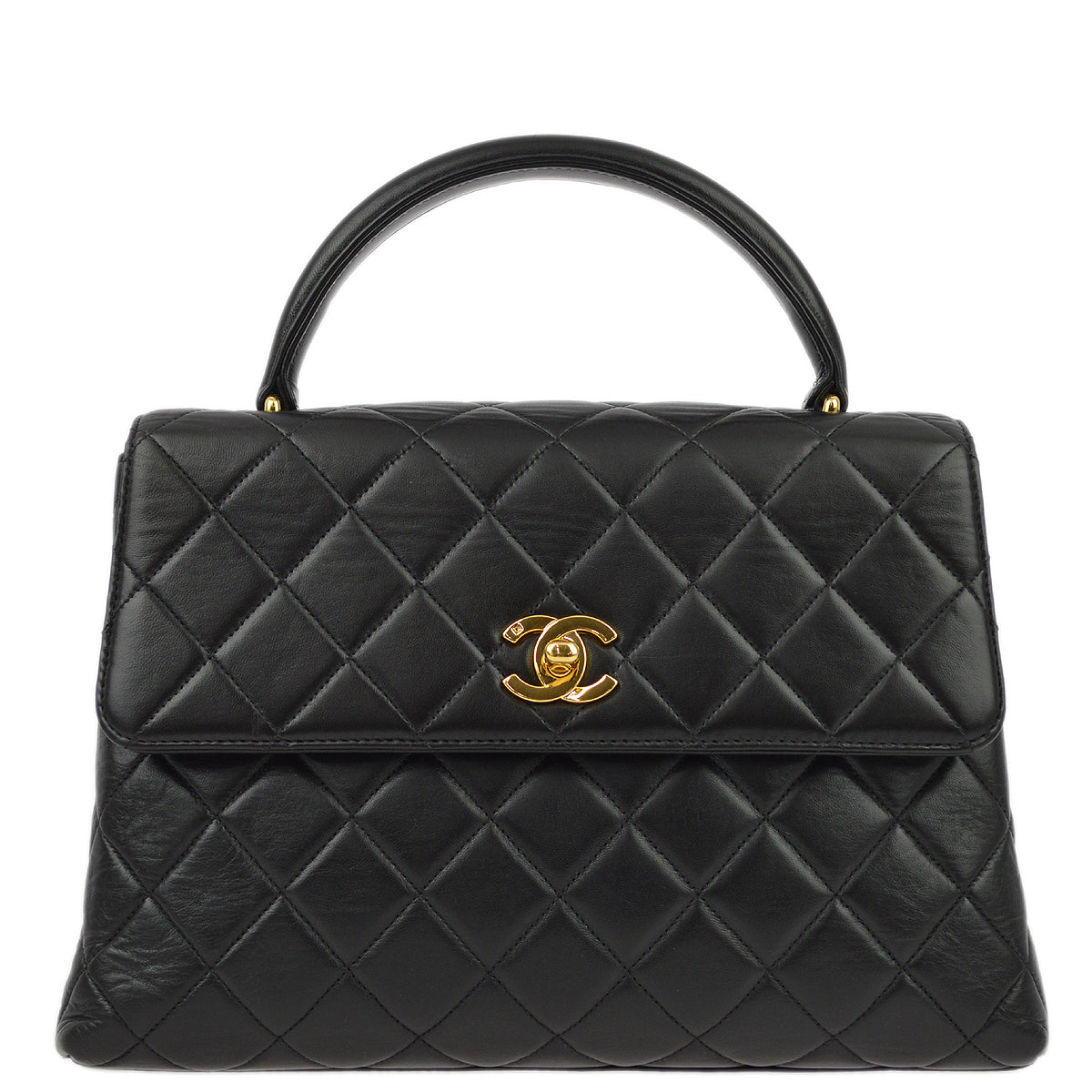 Chanel Kelly Lambskin Black Handbag