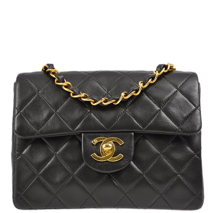 Chanel Flap Mini Classic Lambskin Black Shoulder Bag Style