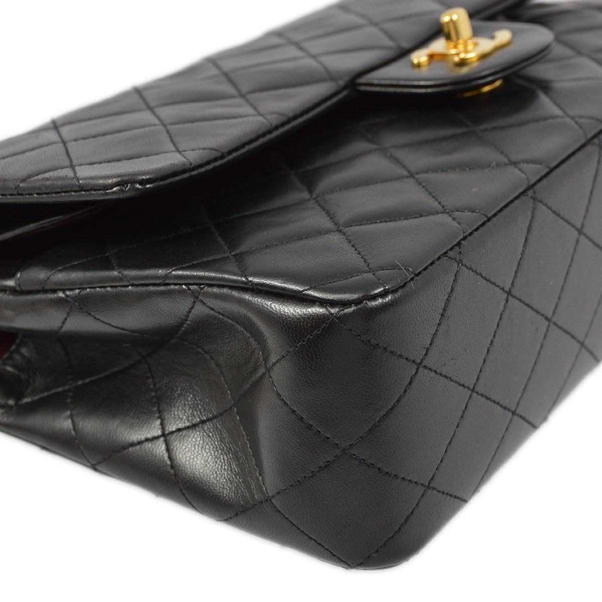 Chanel Flap Medium Classic Lambskin Black Shoulder Bag