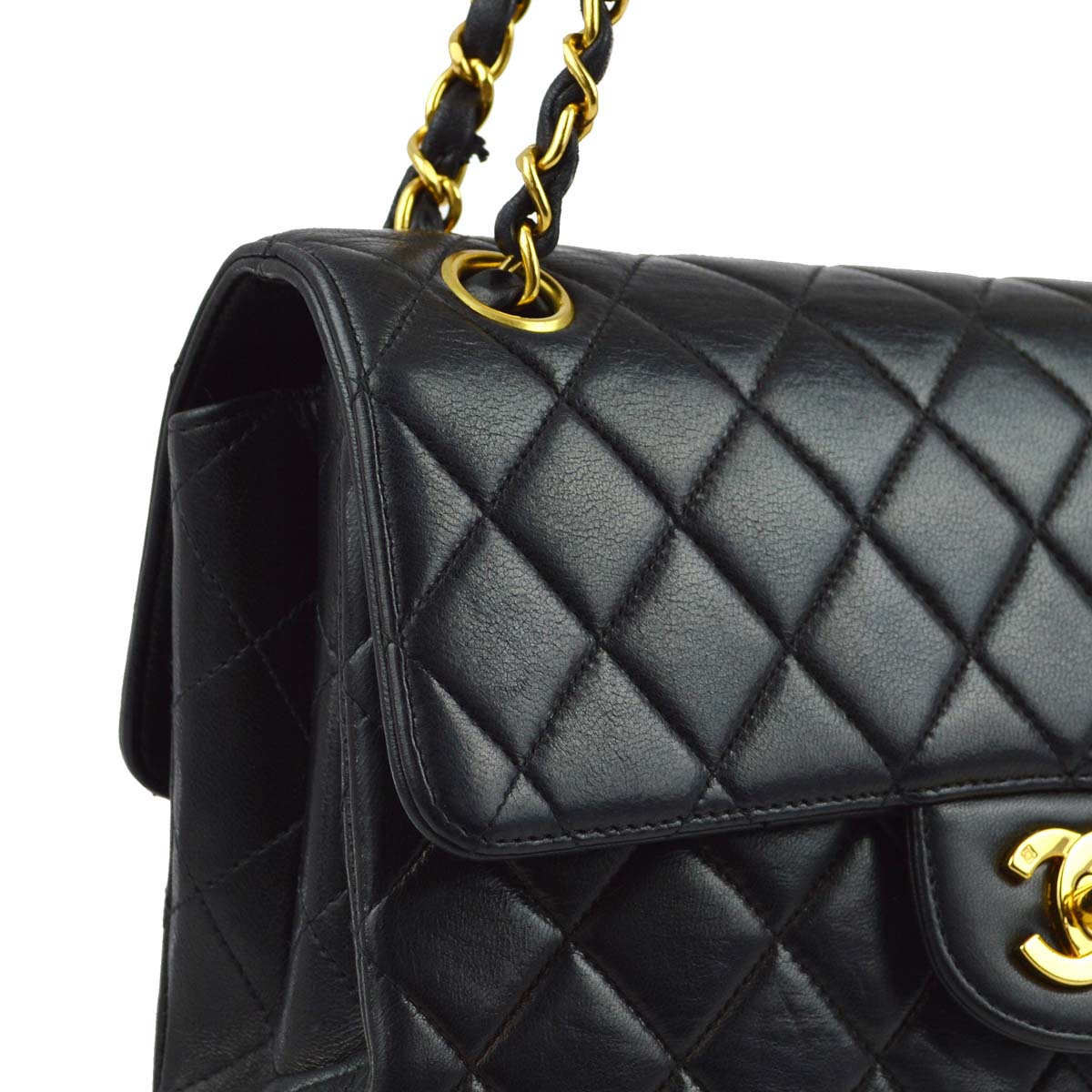 Chanel Classic Flap Lambskin Black Shoulder Bag Style 3