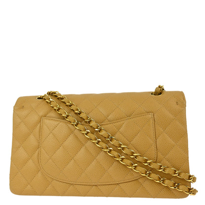 Chanel Flap Medium Classic Caviar Beige Shoulder Bag Style
