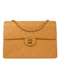 Chanel Beige Caviar Single Flap Shoulder Bag