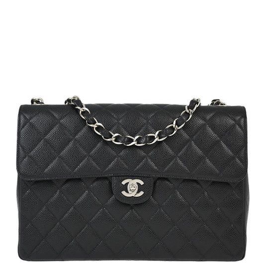 Chanel Classic Flap Caviar Black Shoulder Bag Style 3