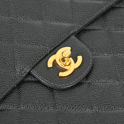 Chanel Classic Flap Caviar Black Shoulder Bag Style 2