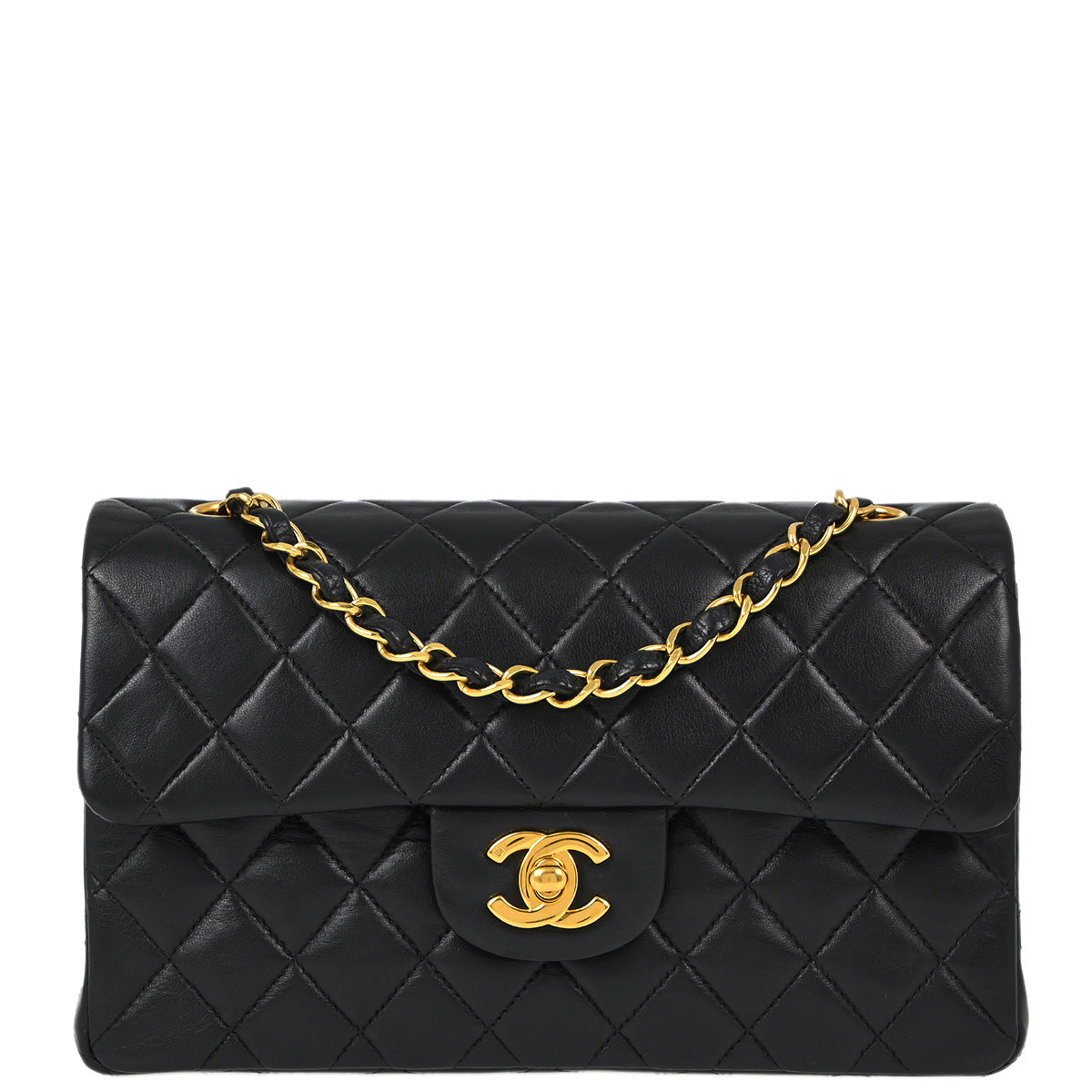 Chanel Flap Small Classic Lambskin Black Shoulder Bag Style