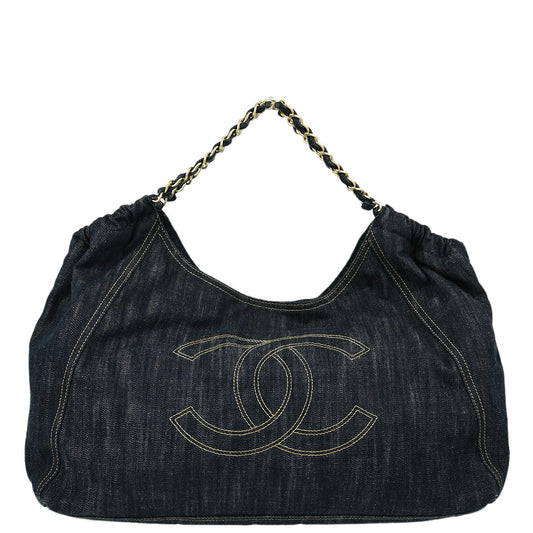 Chanel Blue Coco Cabas Tote Handbag