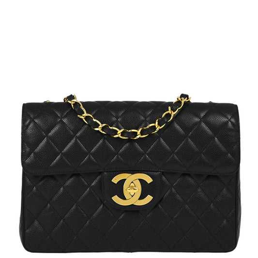 Chanel Classic Flap Caviar Black Shoulder Bag Style