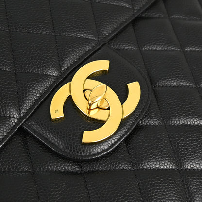 Chanel Classic Flap Caviar Black Shoulder Bag Style