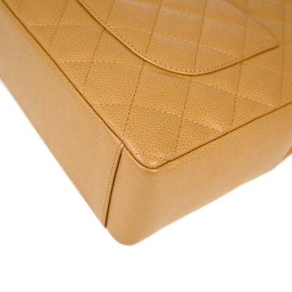 Chanel Beige Caviar Petite Shopping Tote PST Chain Tote Handbag