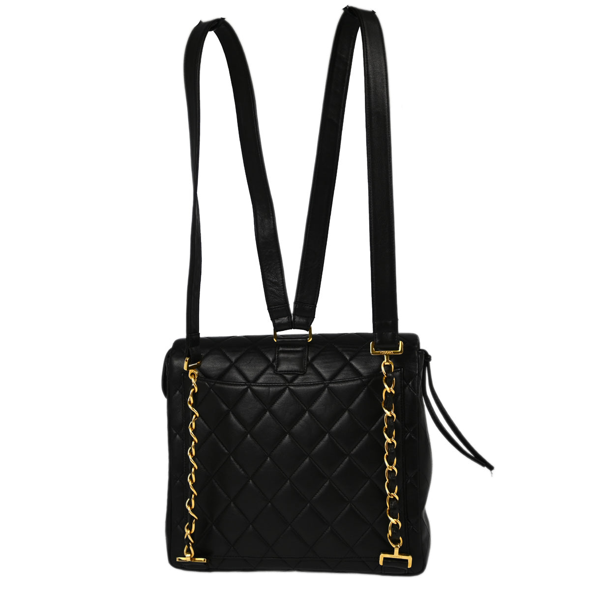 Chanel Lambskin Black Backpack Style