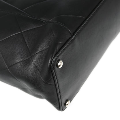 Chanel Black Lambskin Chevron Handbag