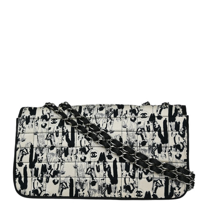 Chanel Lambskin Black White Shoulder Bag