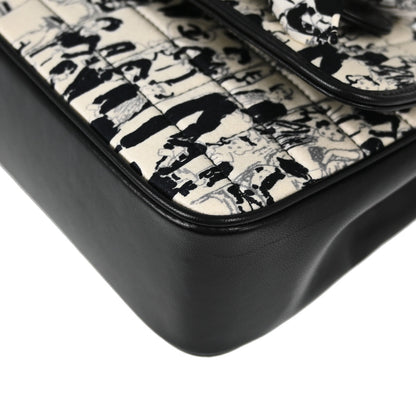 Chanel Lambskin Black White Shoulder Bag