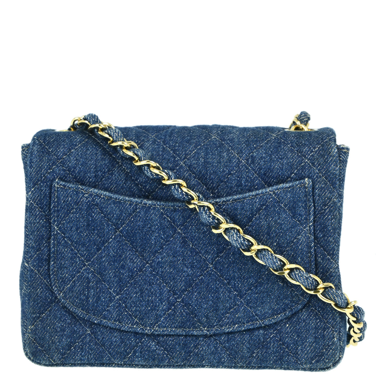 Chanel Blue Mini Classic Square Flap Shoulder Bag 17