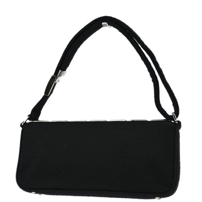 Chanel Black Cotton Ice Cube Shoulder Bag