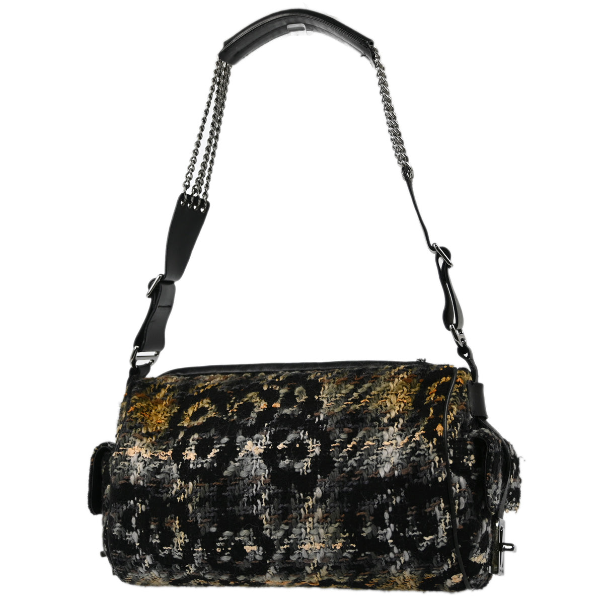Chanel Black Tweed Shoulder Bag