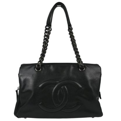 Chanel Caviar Black Chain Tote Style 2