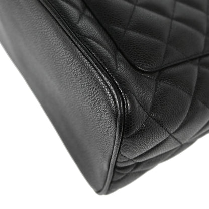 Chanel Black Caviar Medallion Tote Handbag