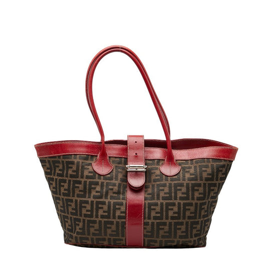 Fendi Tote Leather Red Tote Bag Style 14
