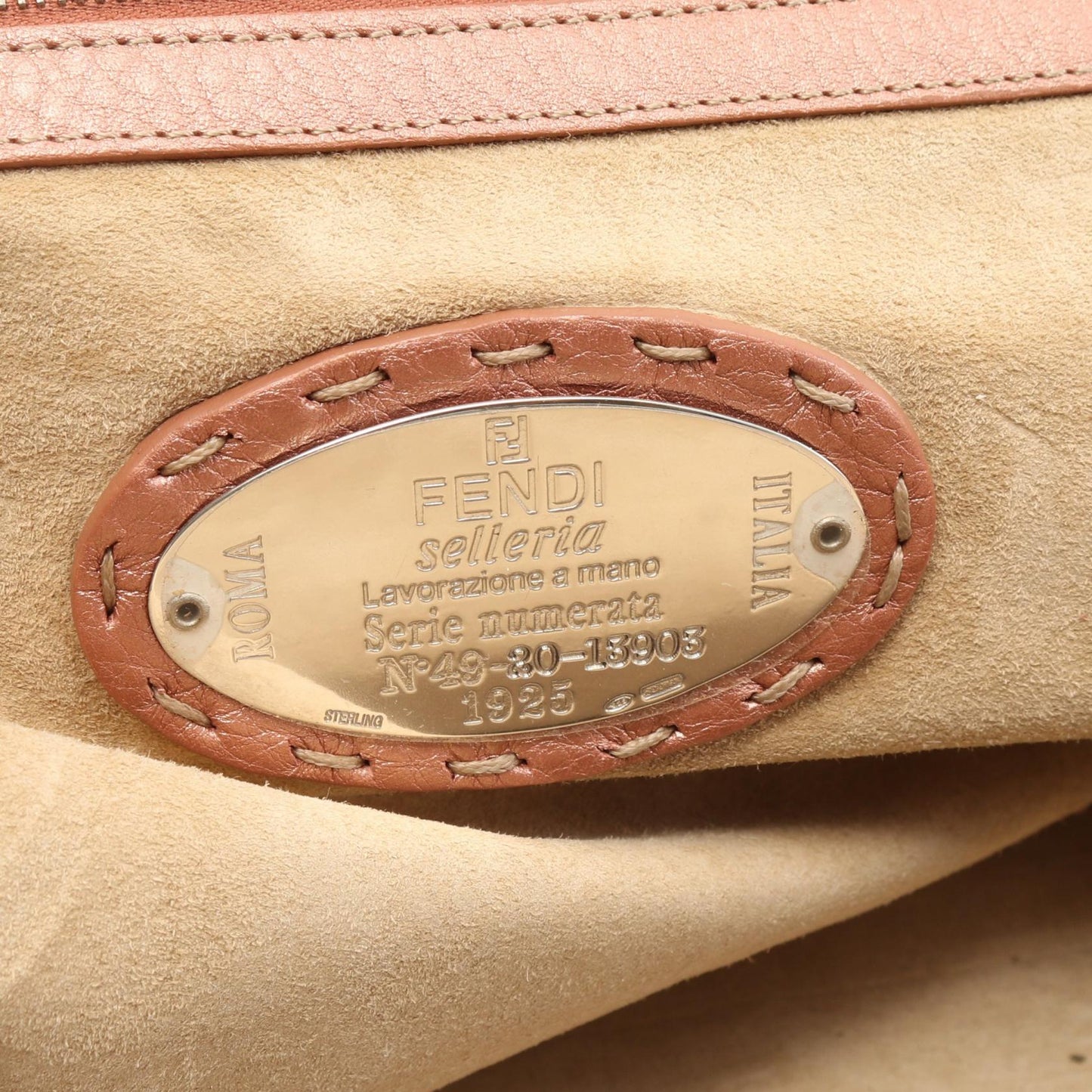Fendi Baguette Zucca Leather Shoulder Bag