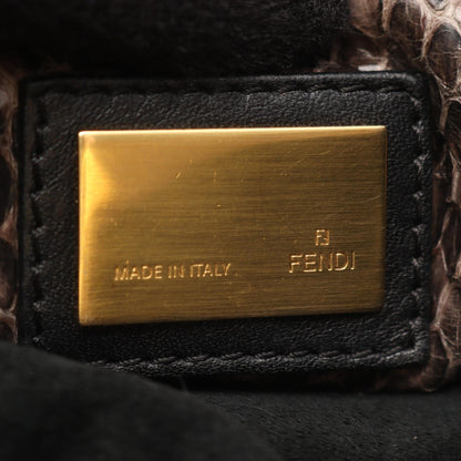 Fendi Mini Kan I Leather Shoulder Bag