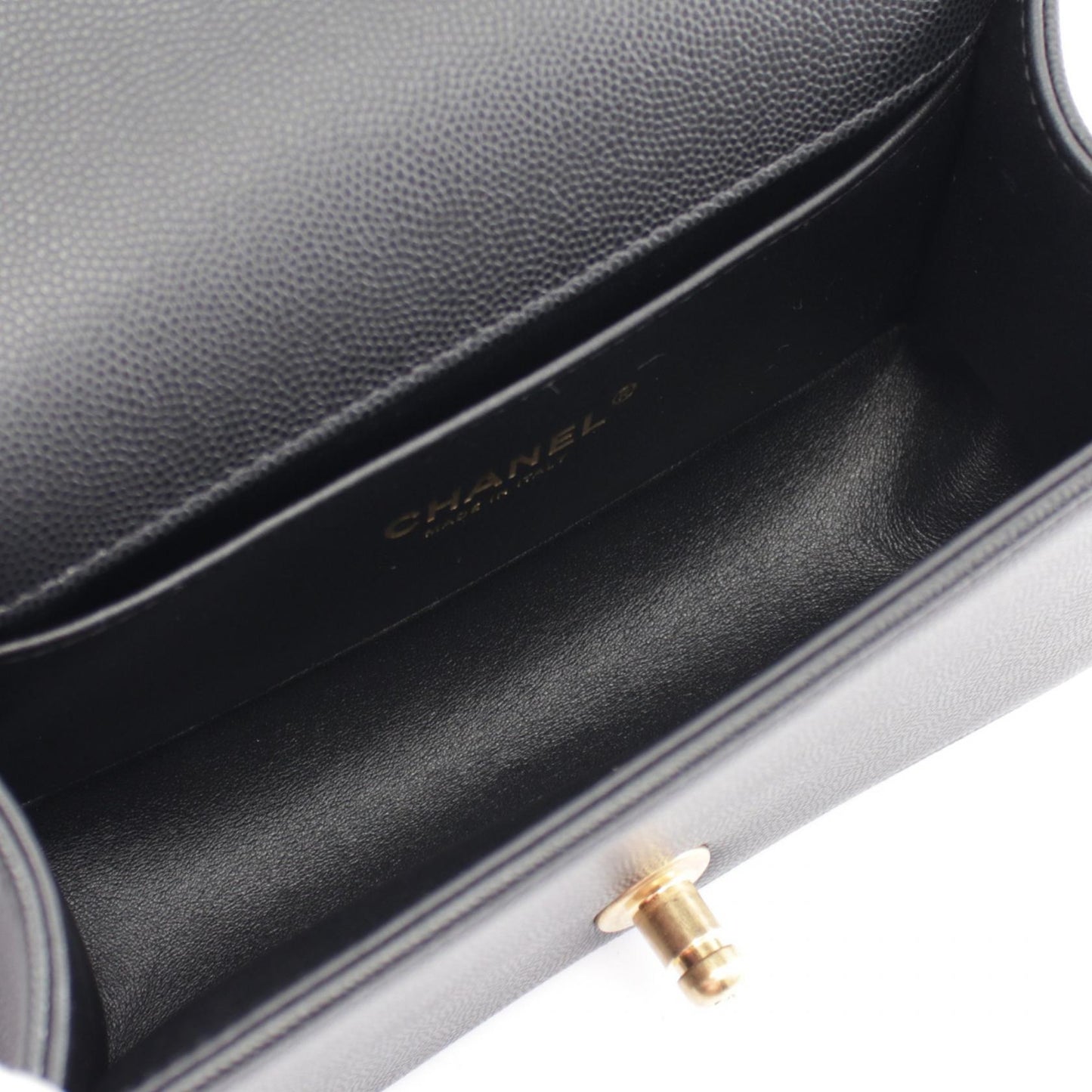 Chanel Boy Small Leather Shoulder Bag Black
