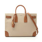 Saint Laurent Sac De Jour Thin Large Canvas Leather Tote Bag